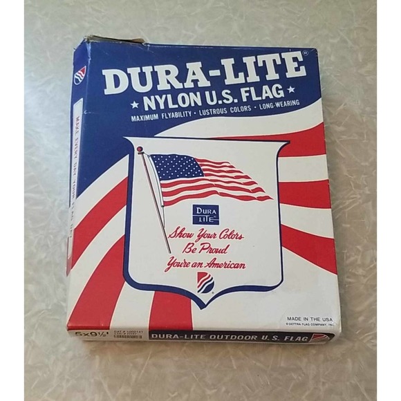 Dura-Lite Vintage Nylon U.S. Flag 5' x 9 1/2' NEW - Picture 1 of 4